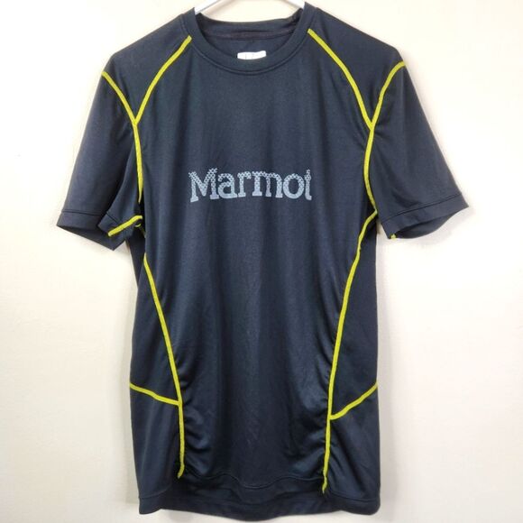 Marmot Mens Frontside Spellout Breathable Short Sleeve Activewear Tee Small - Picture 1 of 5